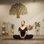 Women stretching on Yoga mat