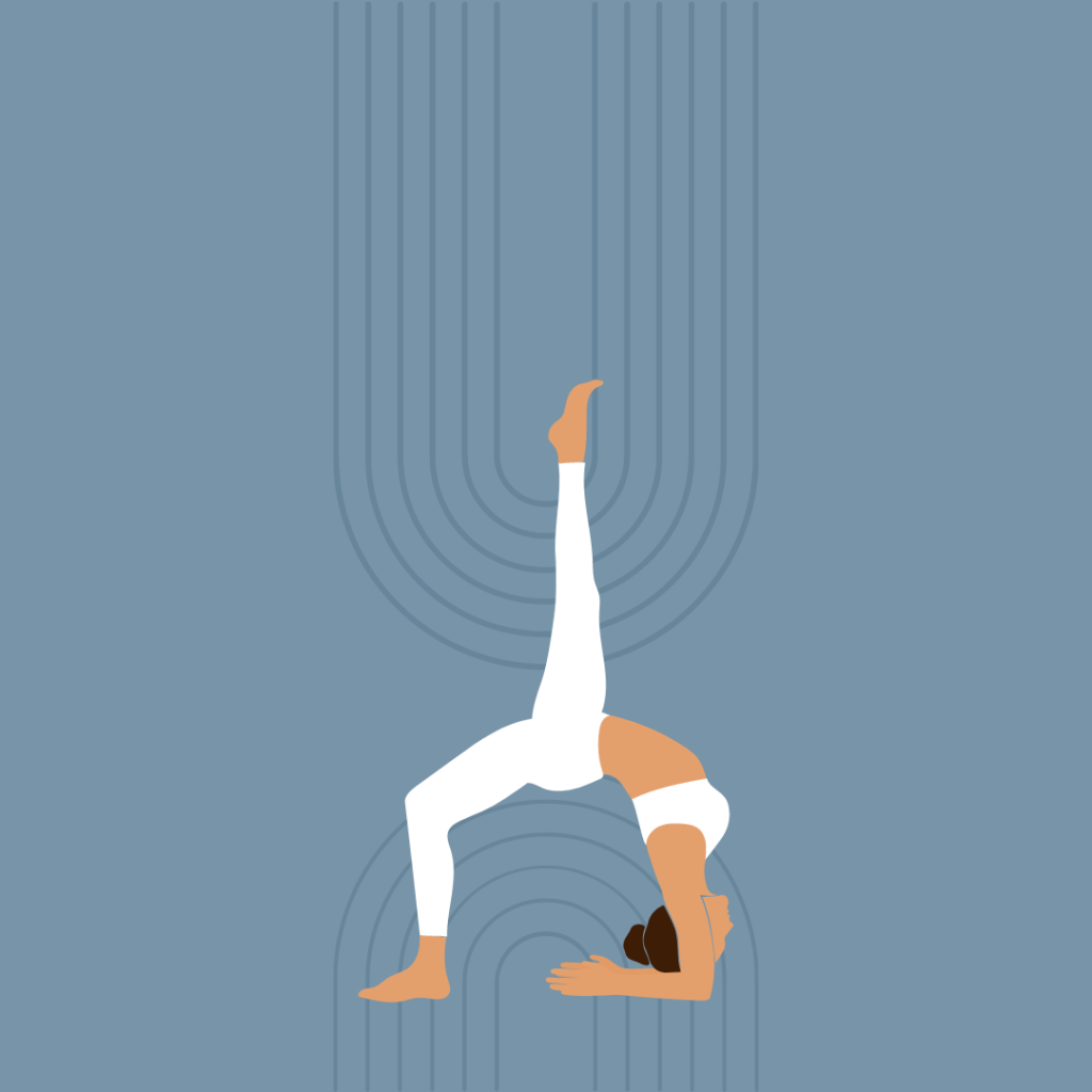 Yoga Illustration inverted pose