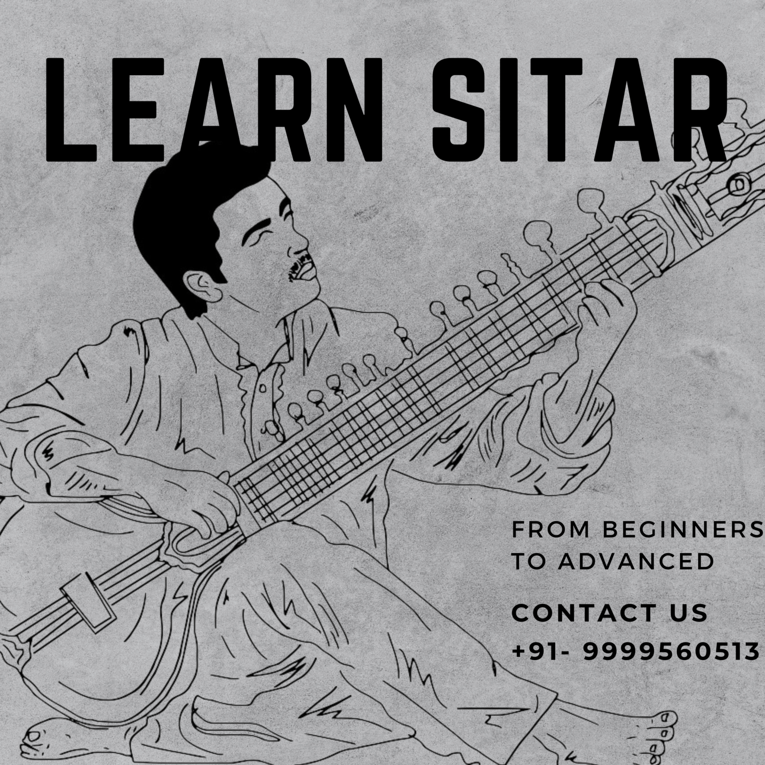 Sitar Classes Illustration