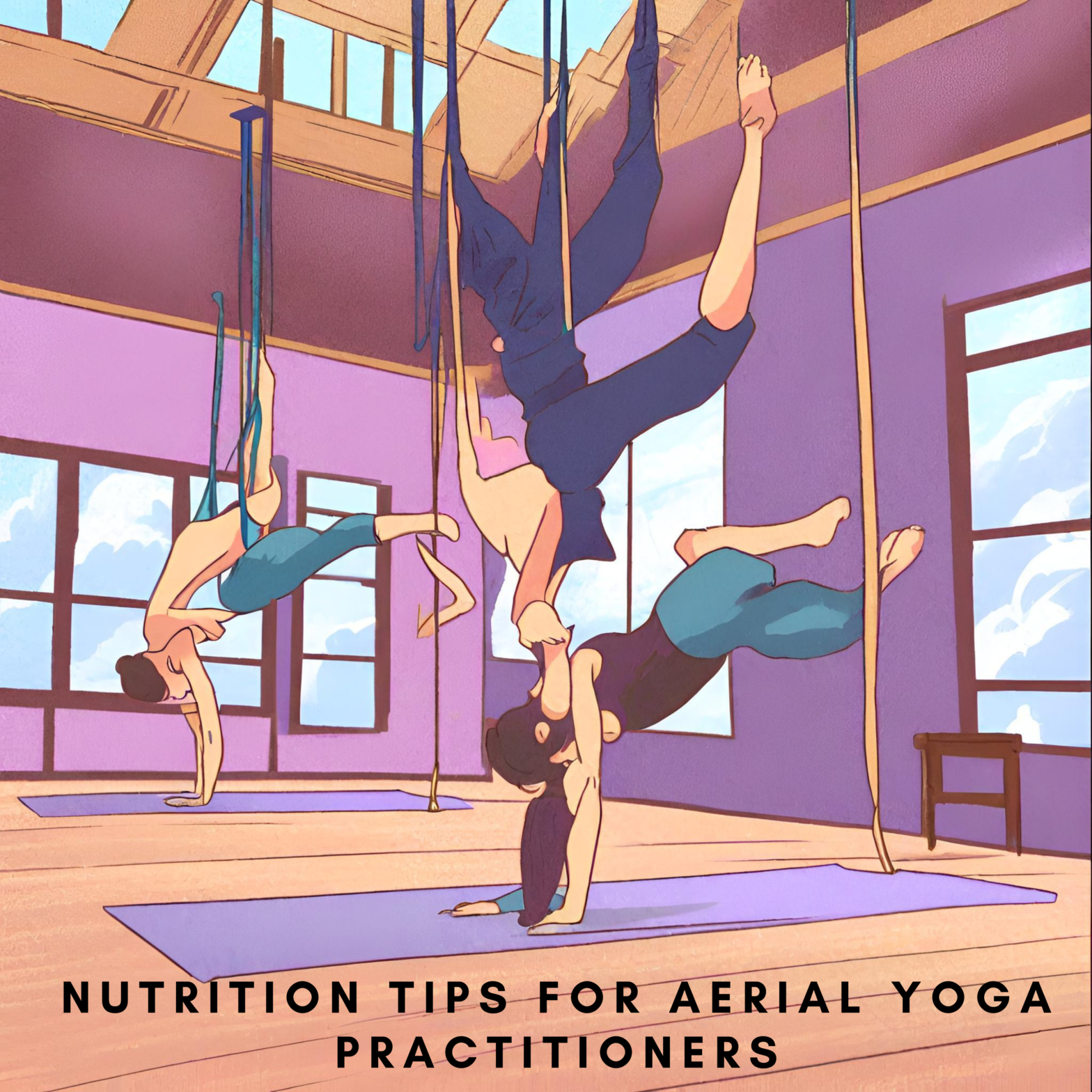 AI generated Aerial Yoga image