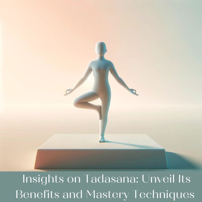Minimalist 3D illustration of a person in Tadasana (Mountain Pose), depicting a calm and balanced yoga posture against a soothing, harmonious background, embodying tranquility and mindfulness.